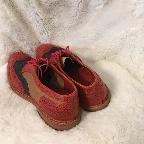 Allen Edmonds Men’s Red Leather Jingle Bell Moc Wingtip Oxfords Dress Shoes 9.5 - Picture 7 of 13